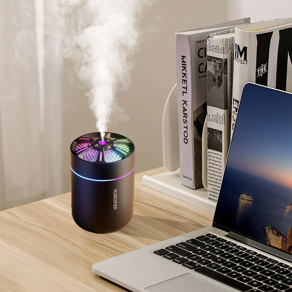 portable mini humidifier desk office travel black